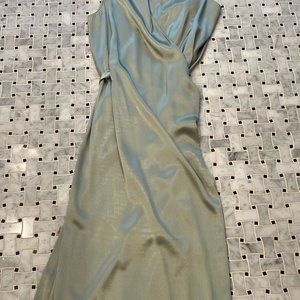 Vince satin-finish V-neck wrap dress